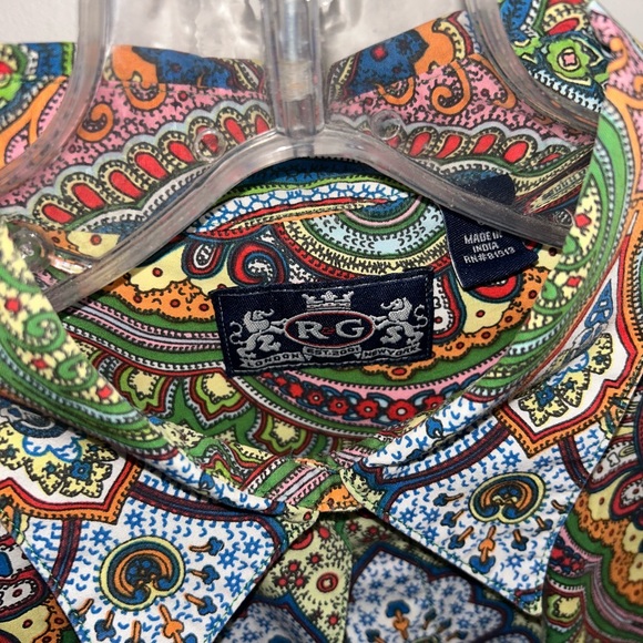 R & G London-vintage gorgeous button up paisley blouse! SUCH A UNIQUE FI… - Picture 6 of 7